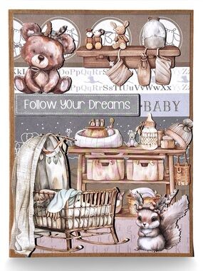 Handmade Gender Neutral Baby Greeting Card